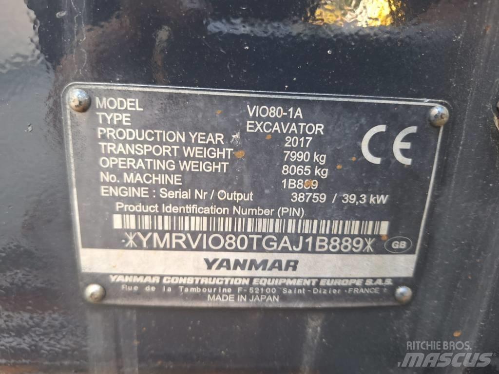 Yanmar Vio 80-1A Midi-gravemaskiner 7t - 12t