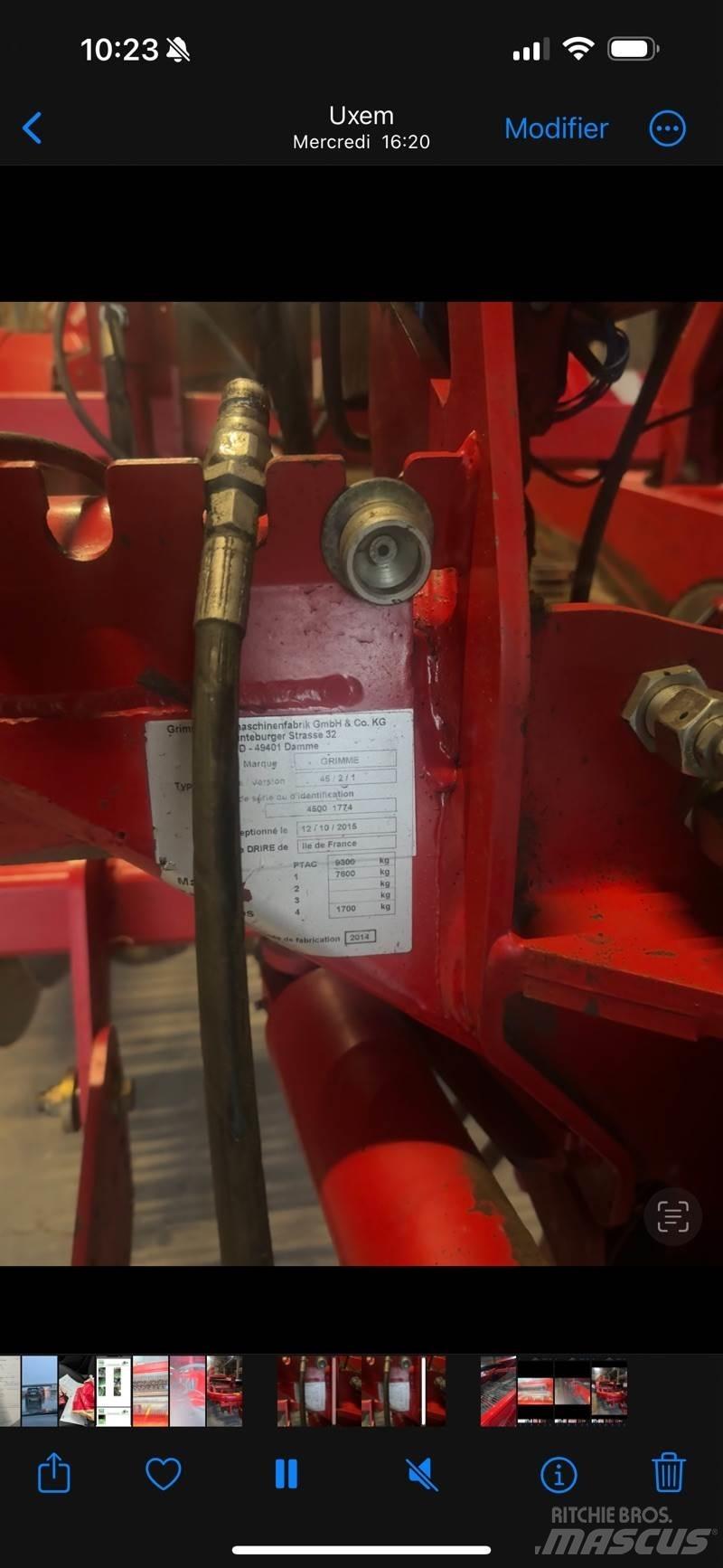 Grimme gt170 Løgoptagere