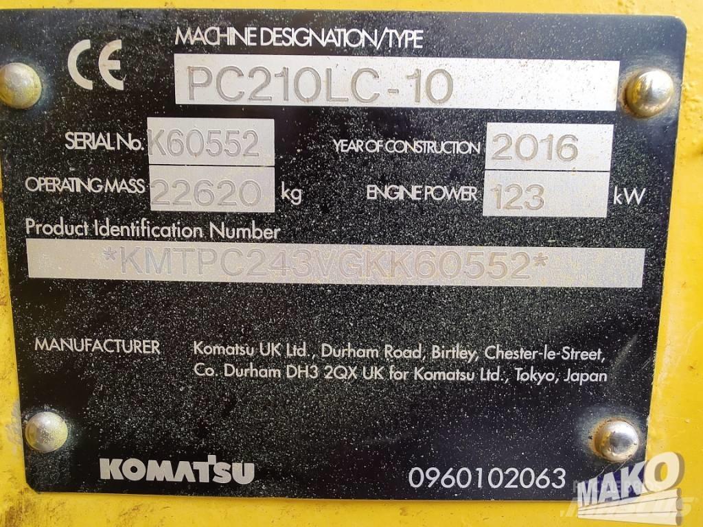 Komatsu PC 210 Gravemaskiner på larvebånd
