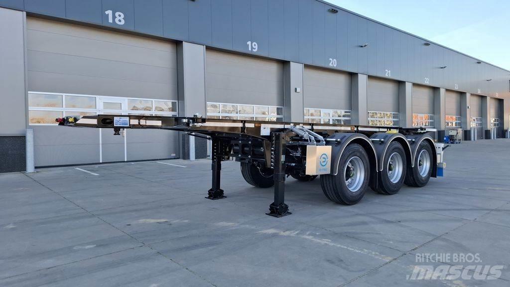 D-tec CC-20-3-T Semi-trailer med containerramme
