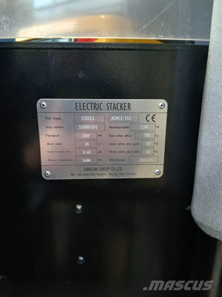 Hangcha CDD12 - LI-ION Gaffelstabler med gående fører