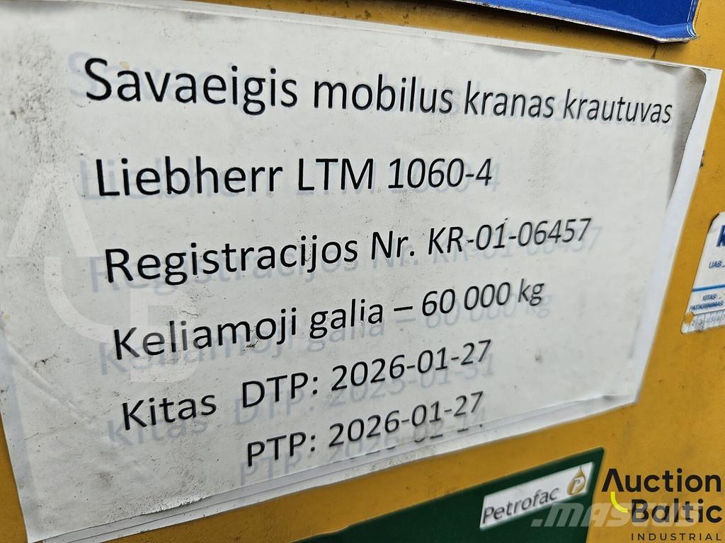 Liebherr LTM 1060 Lastbil med kran