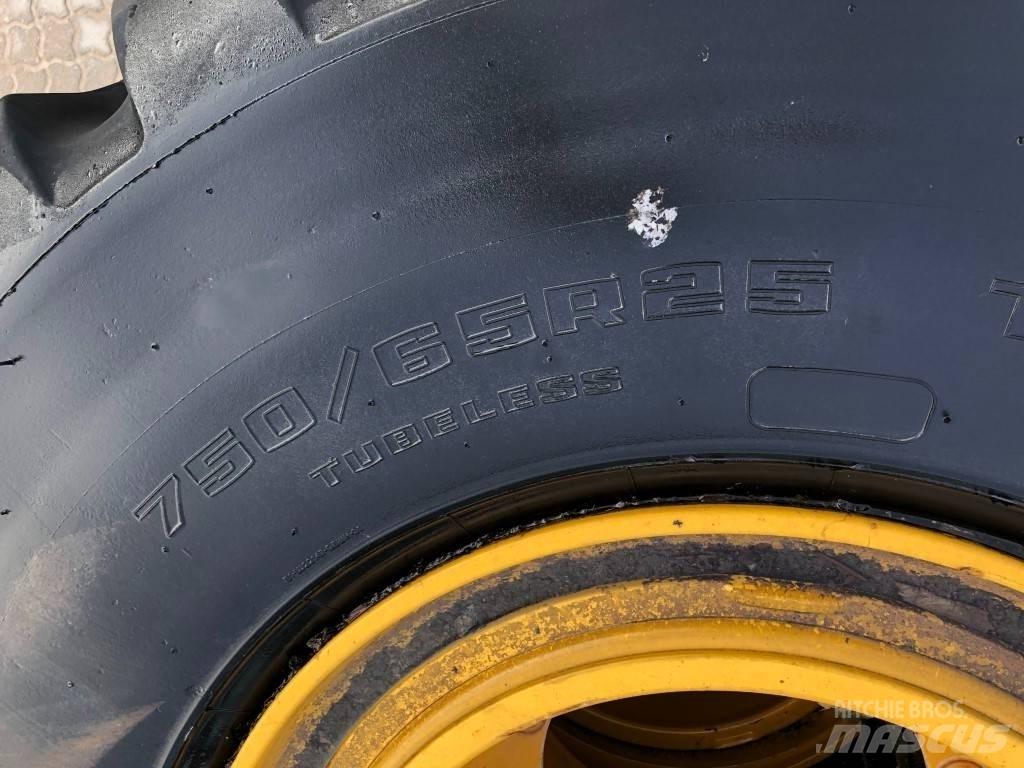 Goodyear 750/65R25 Dæk, hjul og fælge