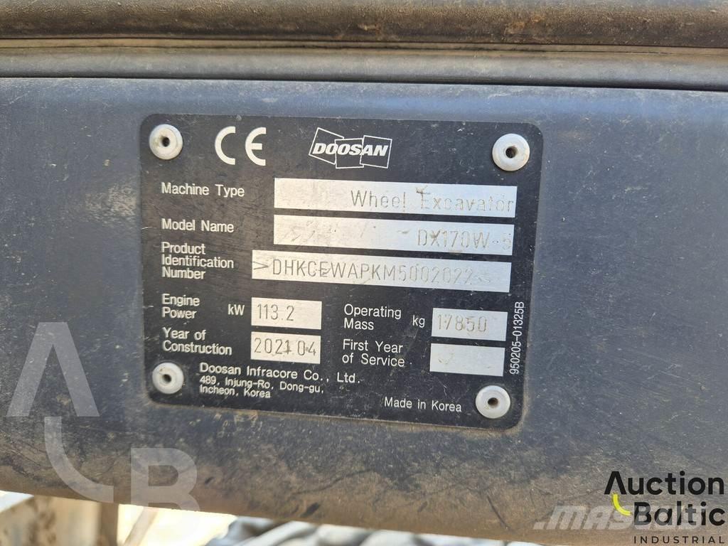 Doosan DX 170 W-5 Gravemaskiner på hjul