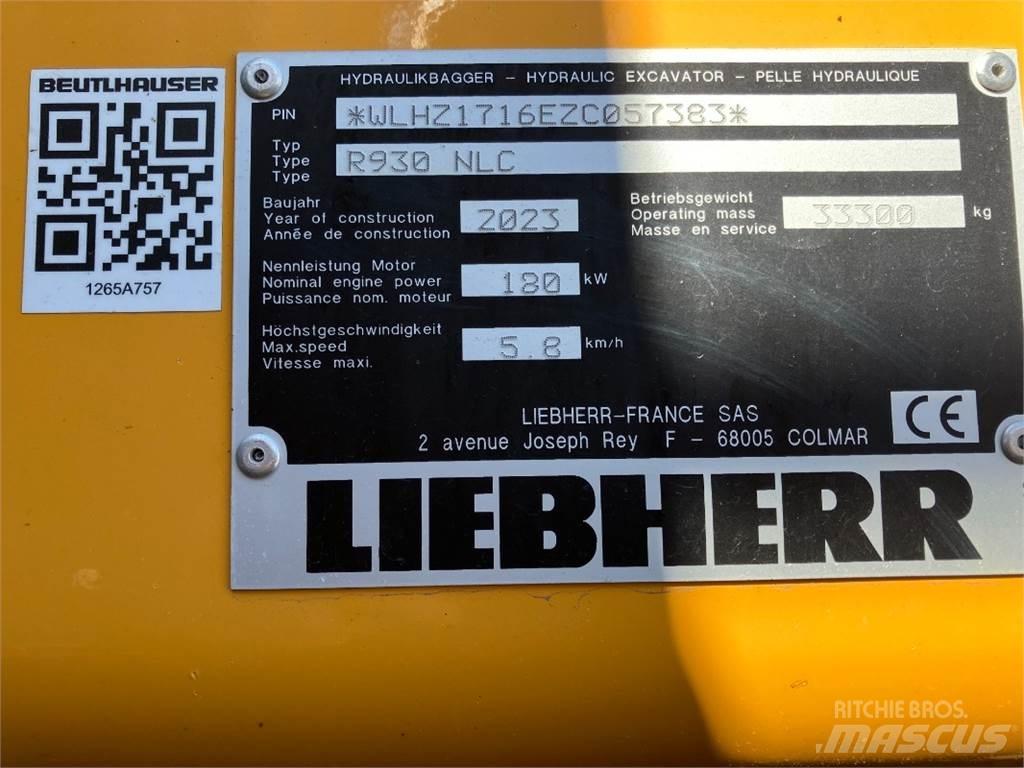 Liebherr R930 Gravemaskiner på larvebånd