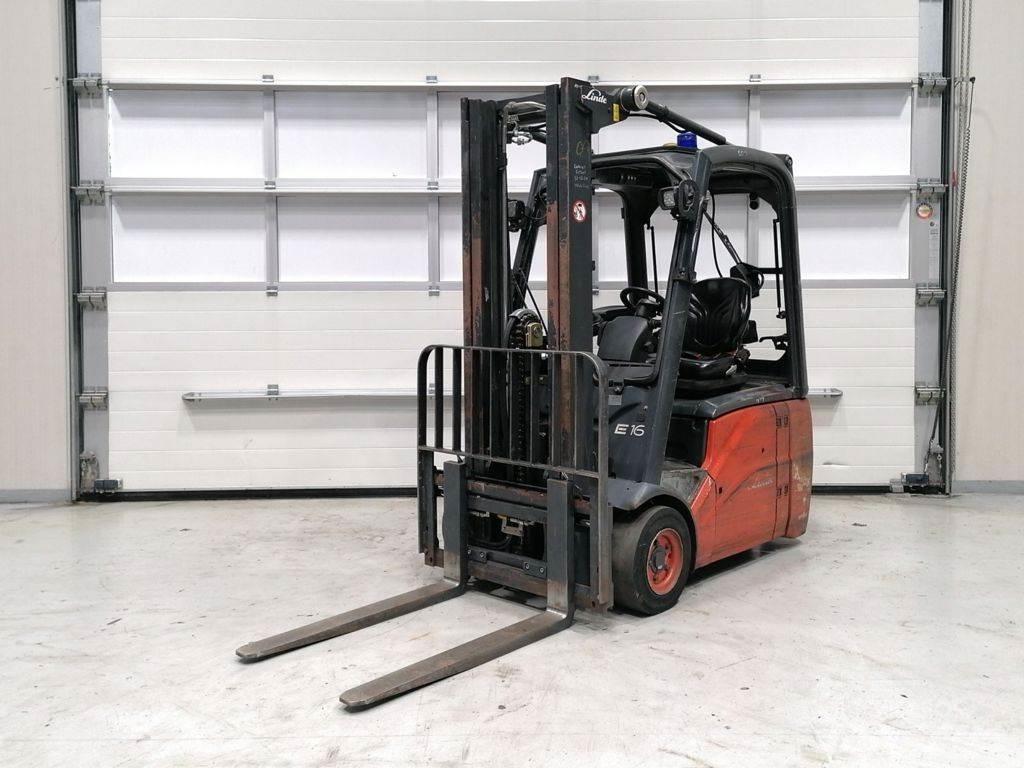 Linde E16C-01 El gaffeltrucks