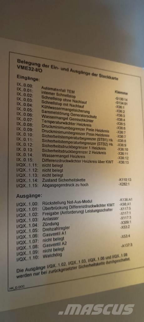 MWM TBG 620 V16 K Gasgeneratorer