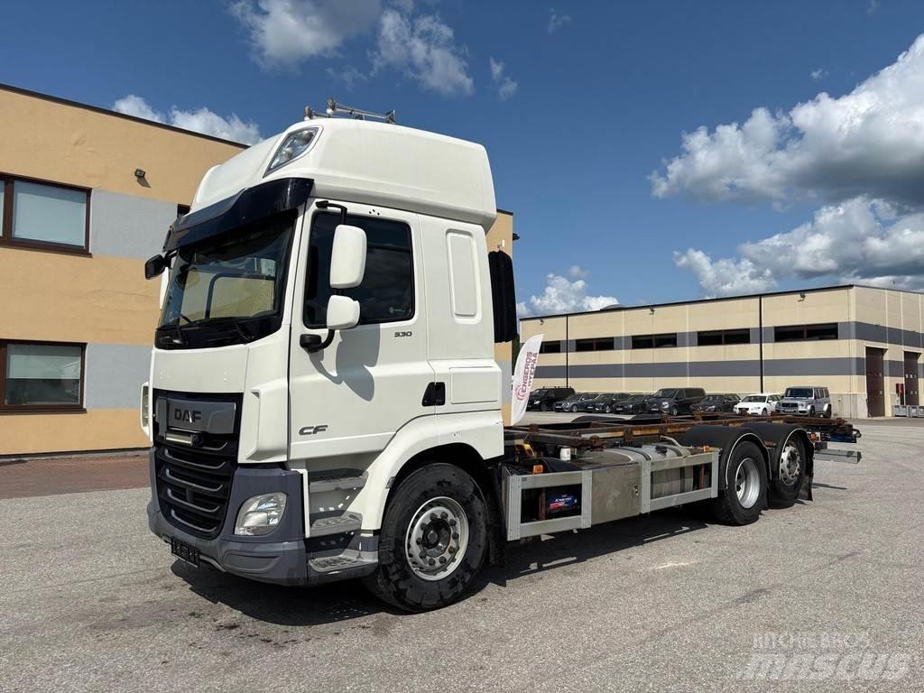 DAF CF 530 6x2 + BDF Lastbiler med containerramme / veksellad