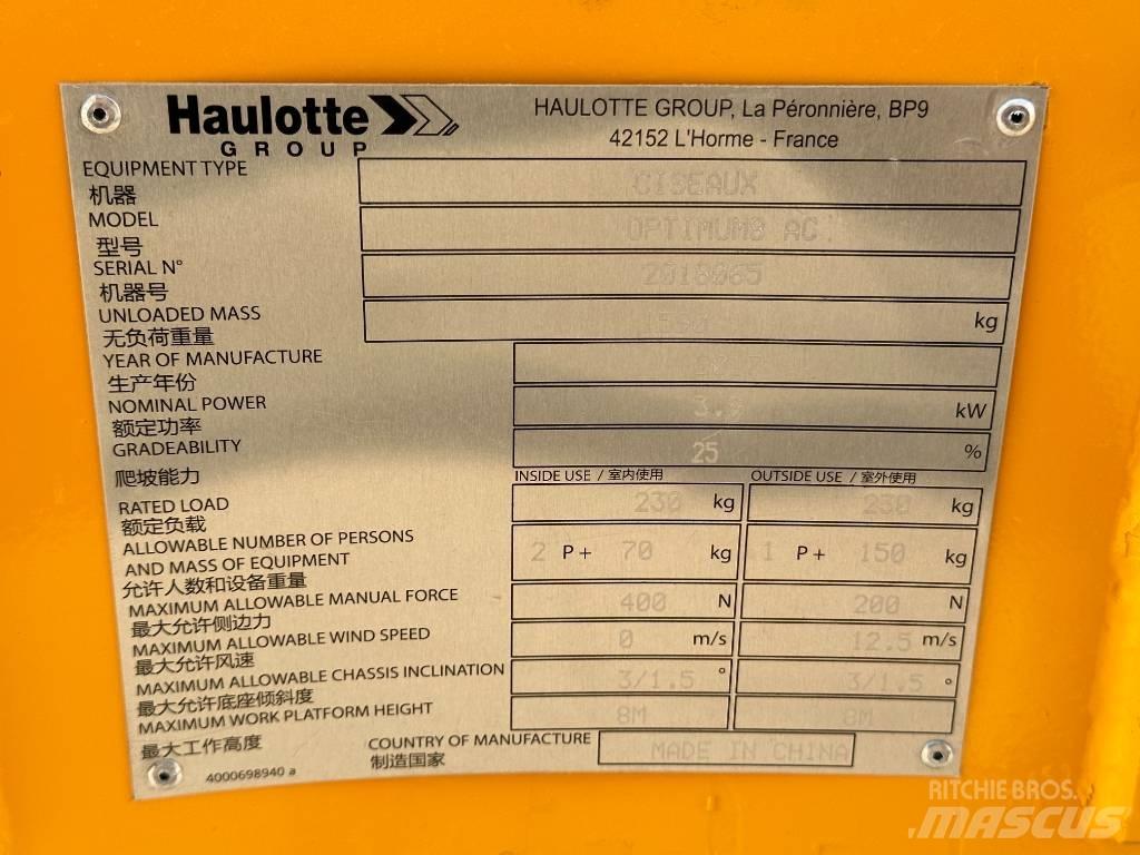 Haulotte OPTIMUM 8 Saxlifte