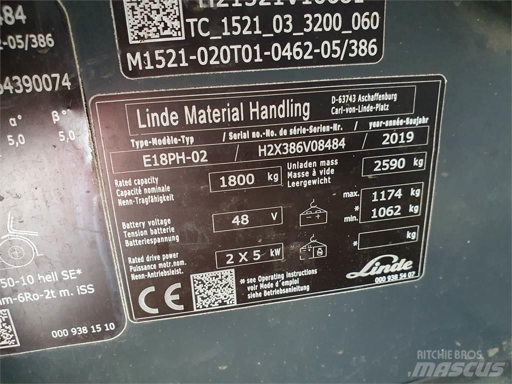 Linde E18PH El gaffeltrucks
