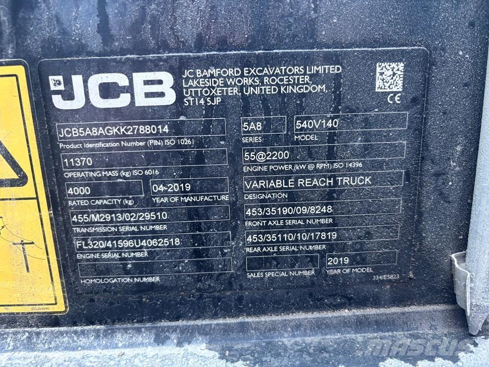 JCB 540V140 Teleskoplæssere