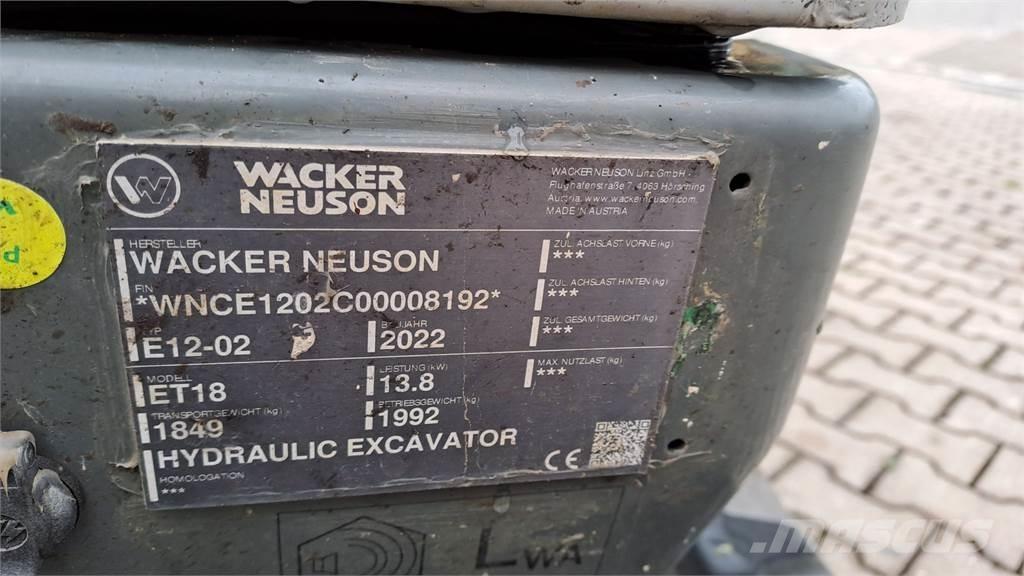 Wacker Neuson ET18 Gravemaskiner på larvebånd