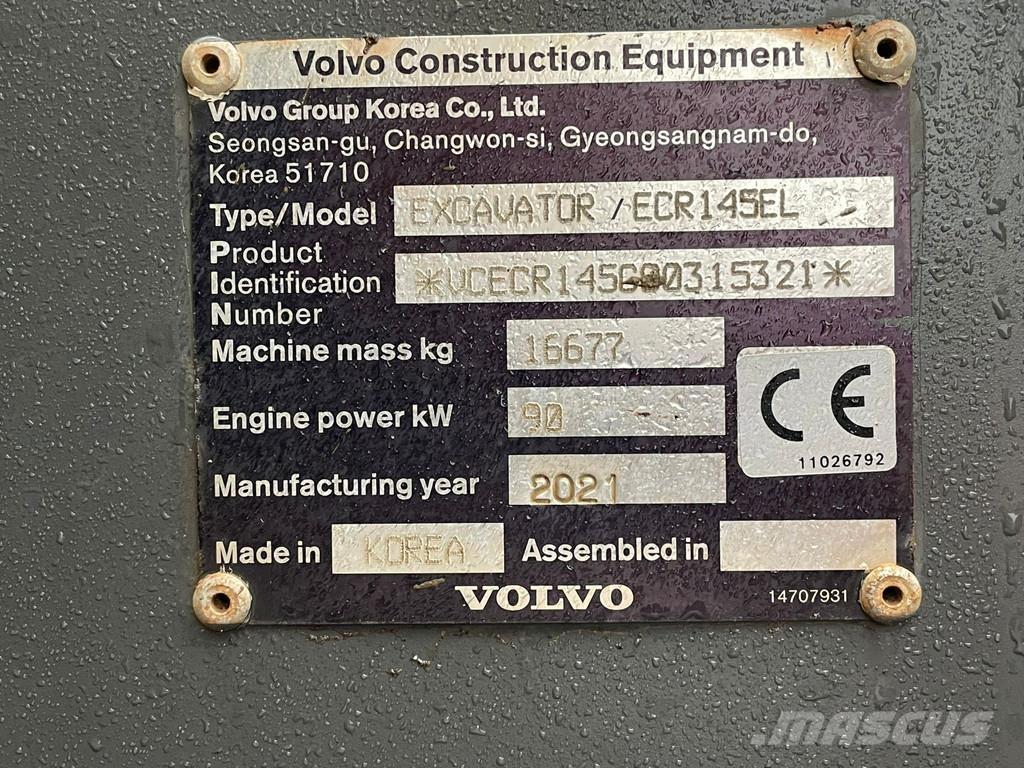 Volvo ECR145EL Gravemaskiner på larvebånd