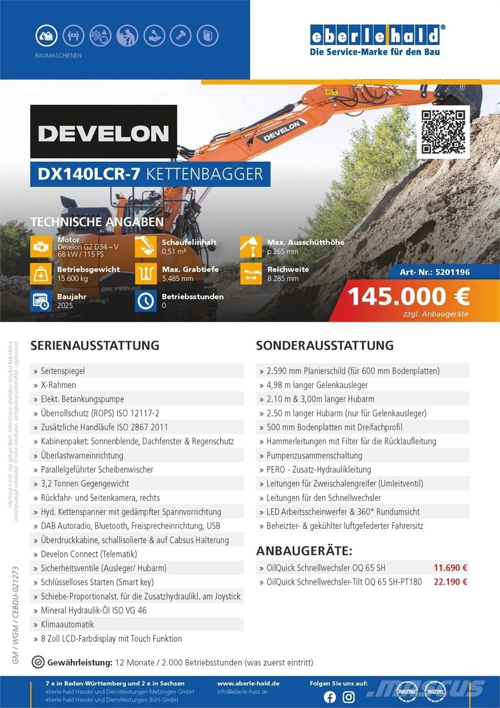 Hyundai DX140LCR-7 Gravemaskiner på larvebånd