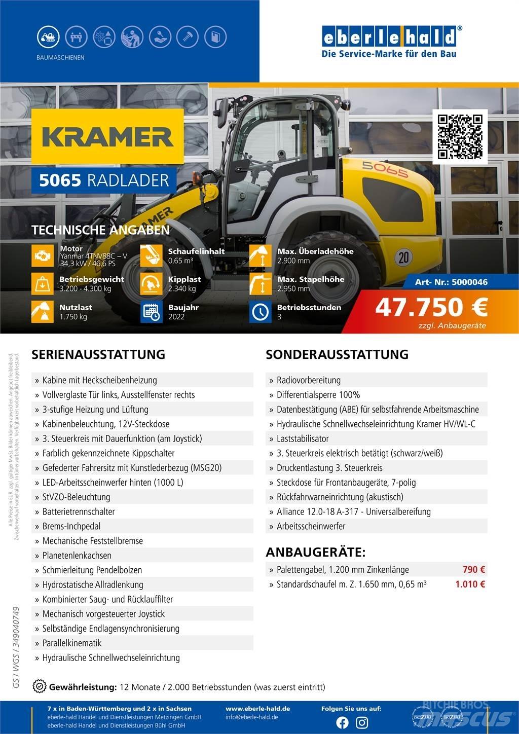 Kramer 5065 Læssemaskiner på hjul