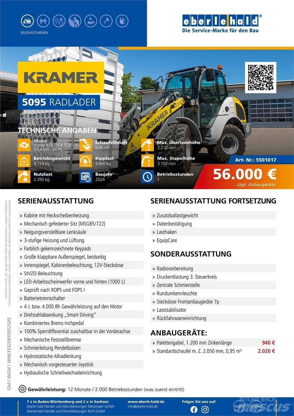 Kramer 5095 Læssemaskiner på hjul