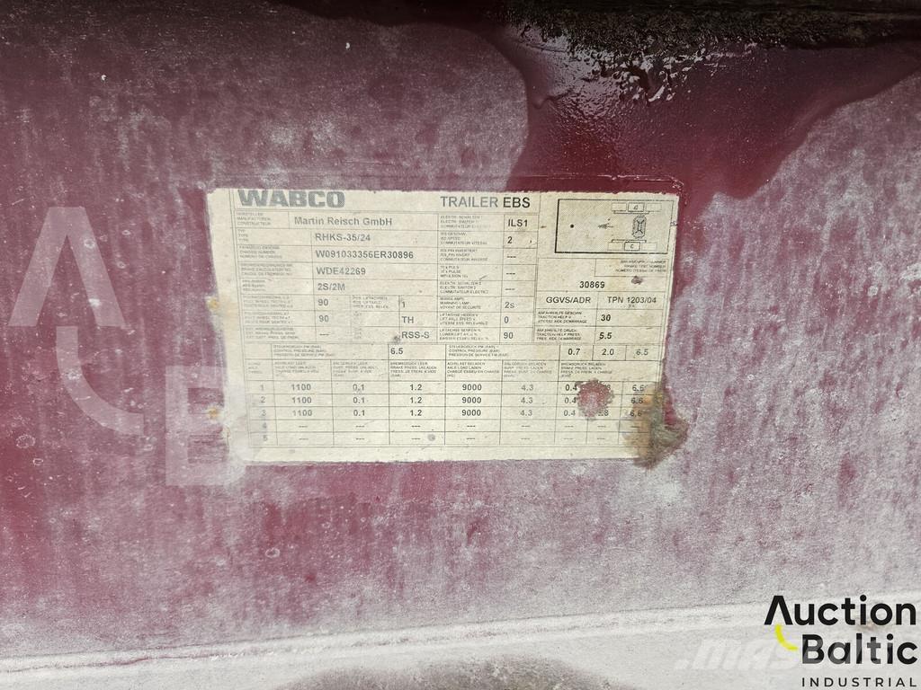 Reisch RHKS-35 Semi-trailer med Gardinsider