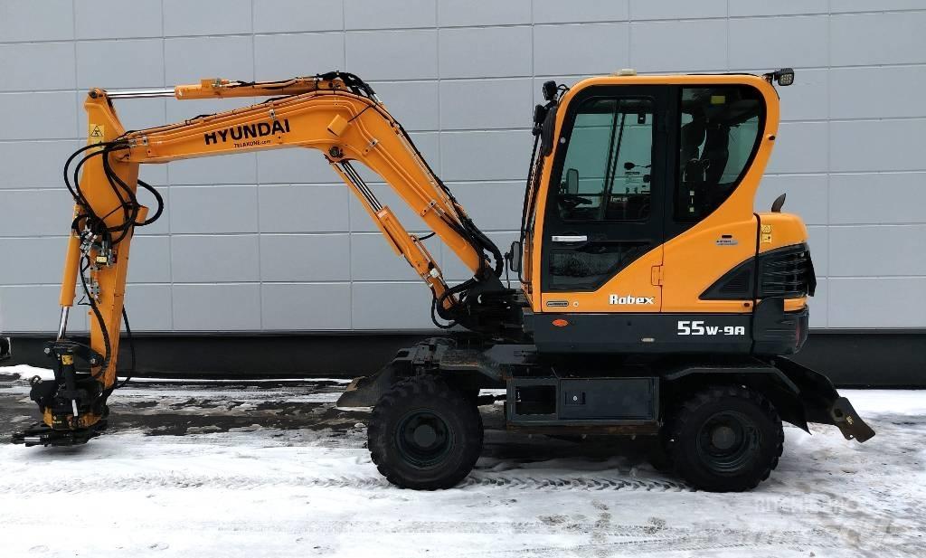 Hyundai 55W-9a Gravemaskiner på hjul