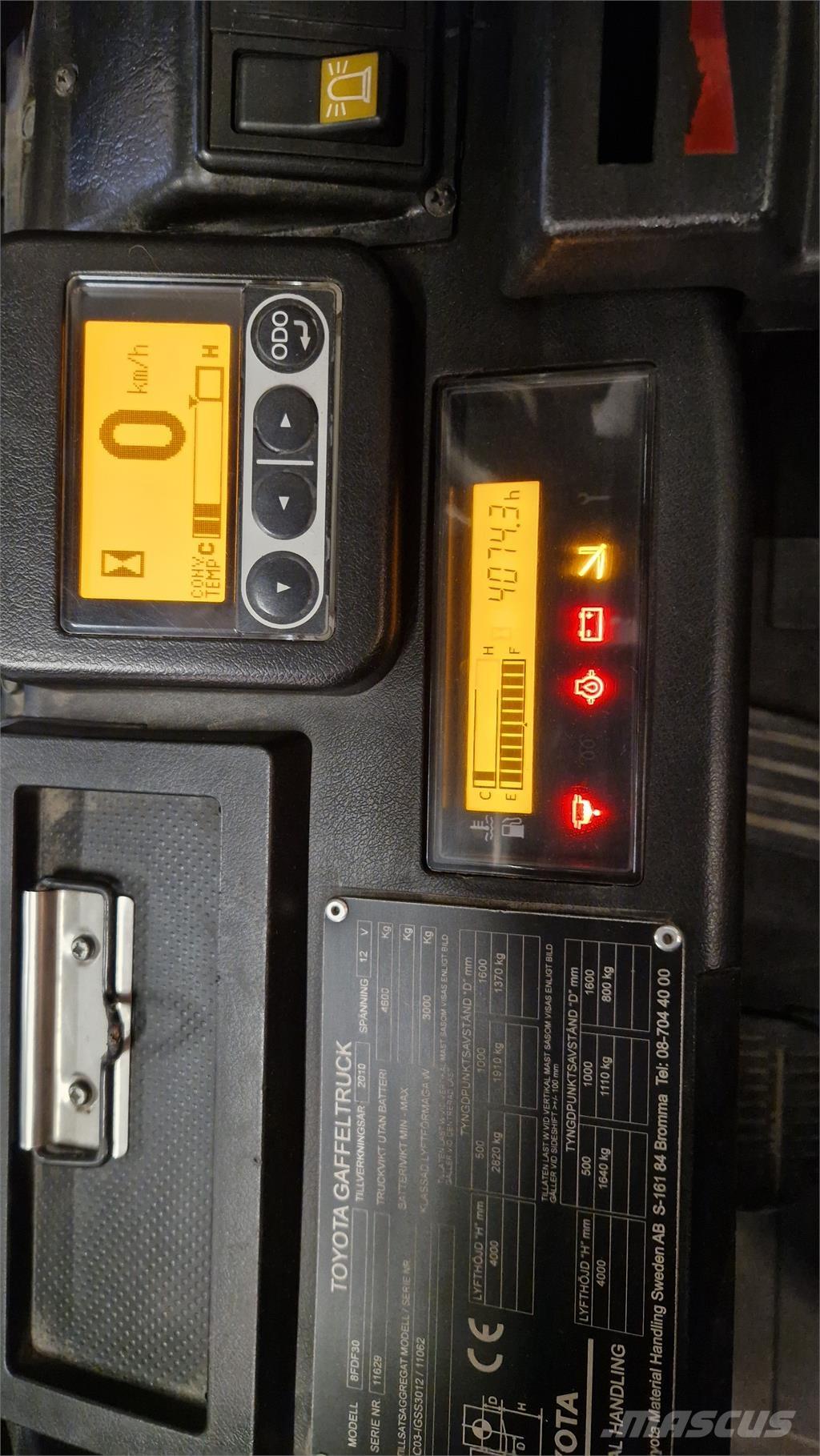 Toyota 8FDF30 Diesel gaffeltrucks