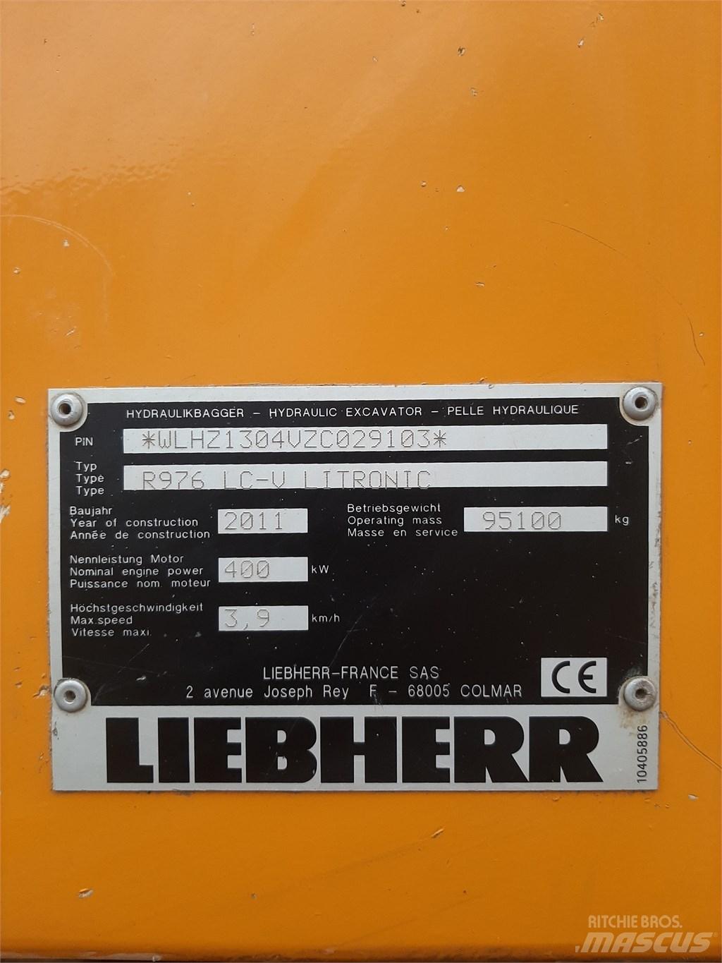 Liebherr 976 Gravemaskiner på larvebånd