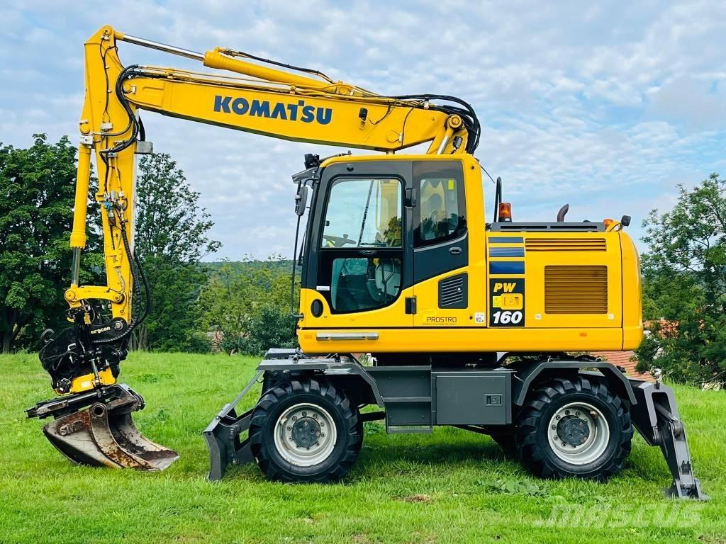 Komatsu PW 160 - 10 Gravemaskiner på hjul