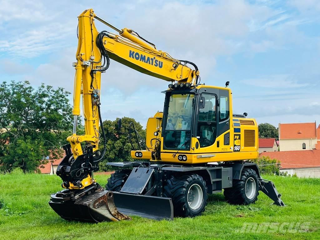 Komatsu PW 160 - 10 Gravemaskiner på hjul
