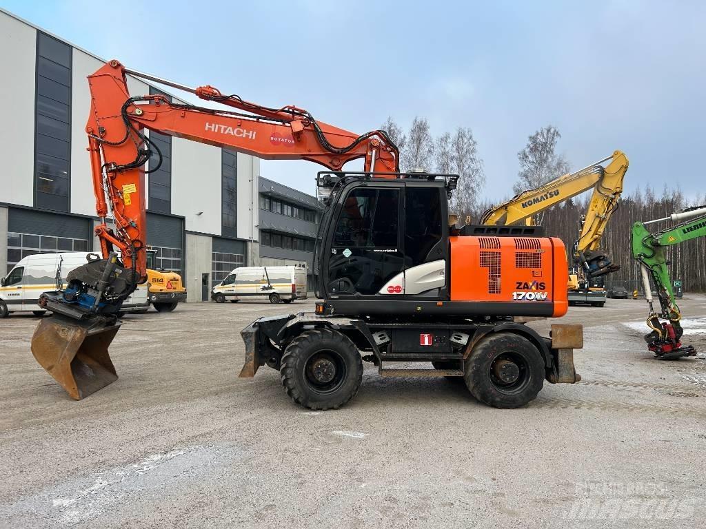 Hitachi ZX 170 W-6 Gravemaskiner på hjul