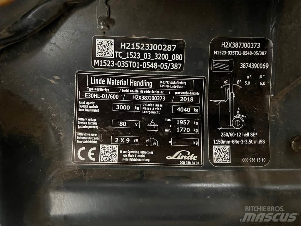 Linde E30/600HL El gaffeltrucks