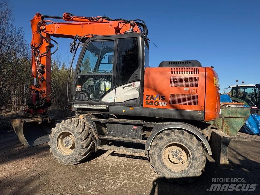 Hitachi ZX 140 W-5B Gravemaskiner på hjul