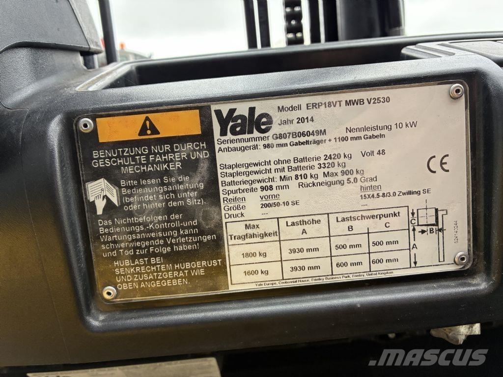 Yale ERP 18VT El gaffeltrucks