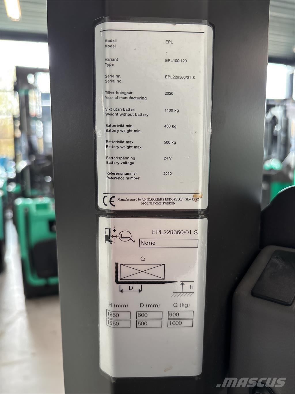 UniCarriers EPL100 Plukketruck, lav