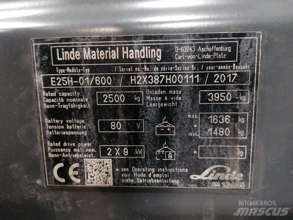 Linde E25H-01/600 El gaffeltrucks
