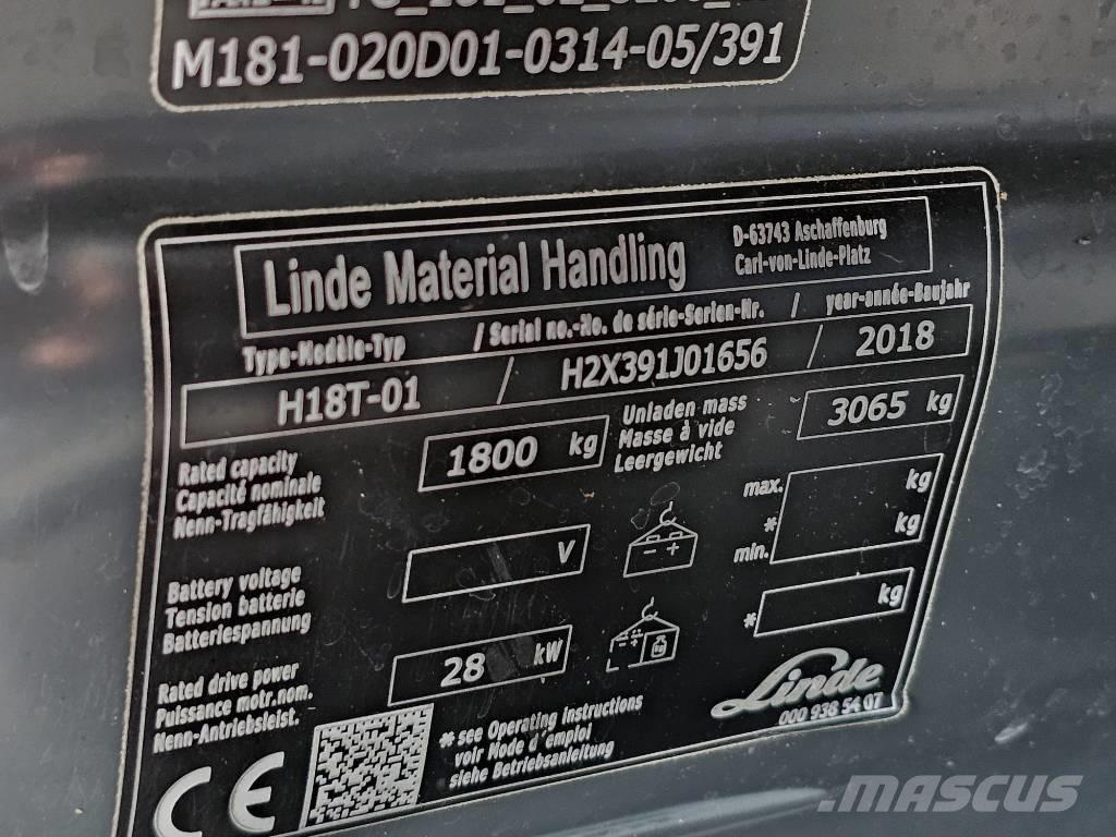 Linde H18T-01 LPG gaffeltrucks