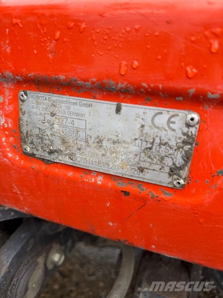 Kubota U 27-4 Minigravemaskiner