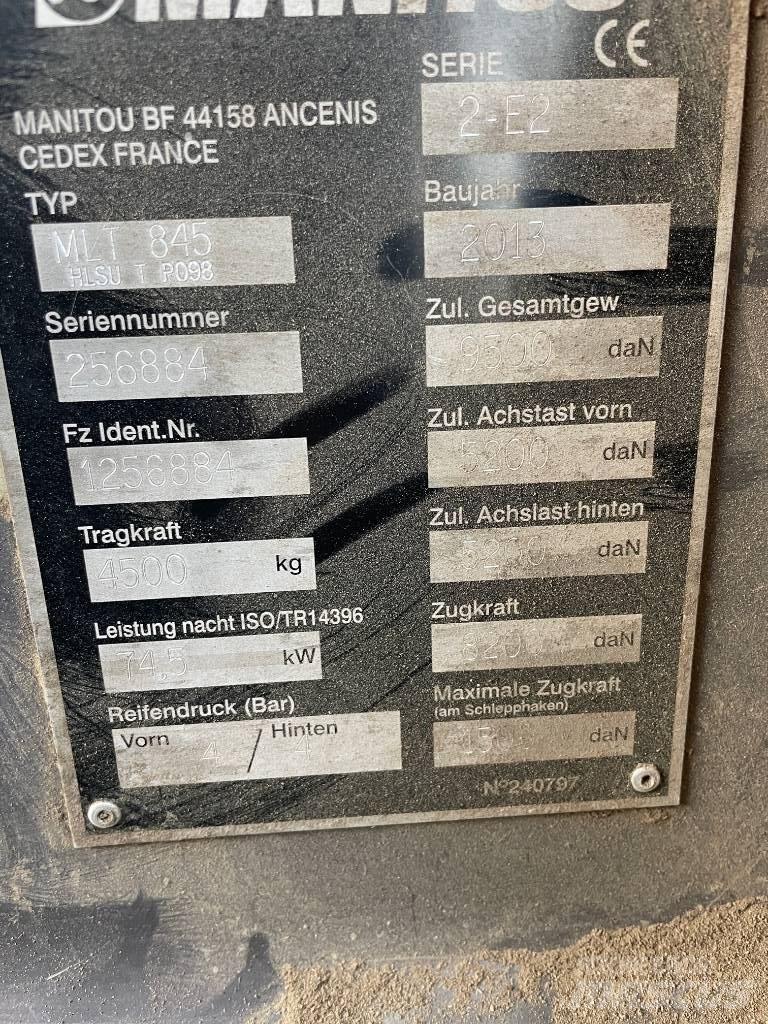 Manitou MLT 845 Teleskoplæssere til landbrug