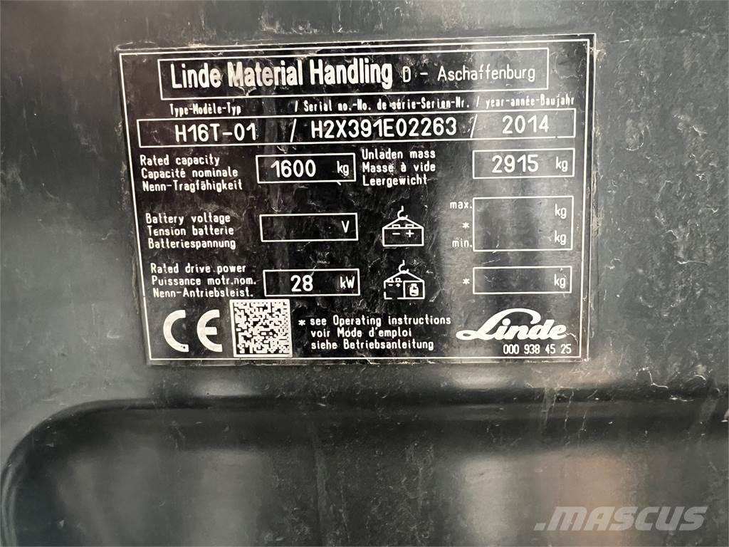 Linde H16T LPG gaffeltrucks