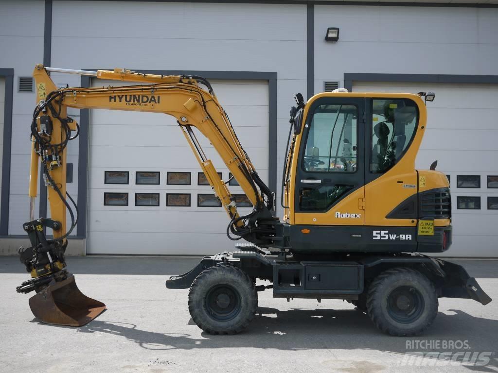 Hyundai R 55W-9A Gravemaskiner på hjul