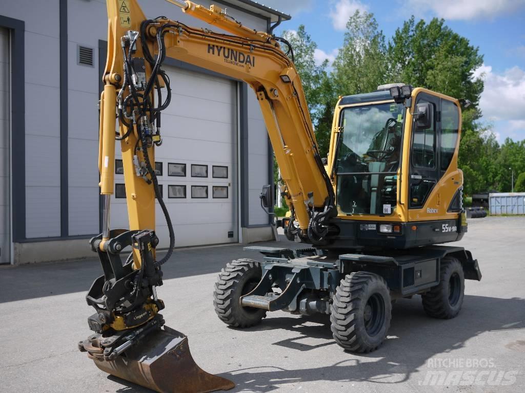 Hyundai R 55W-9A Gravemaskiner på hjul