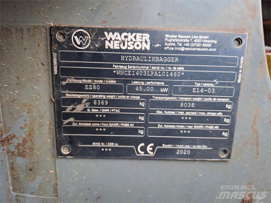 Wacker Neuson EZ80 Gravemaskiner på larvebånd