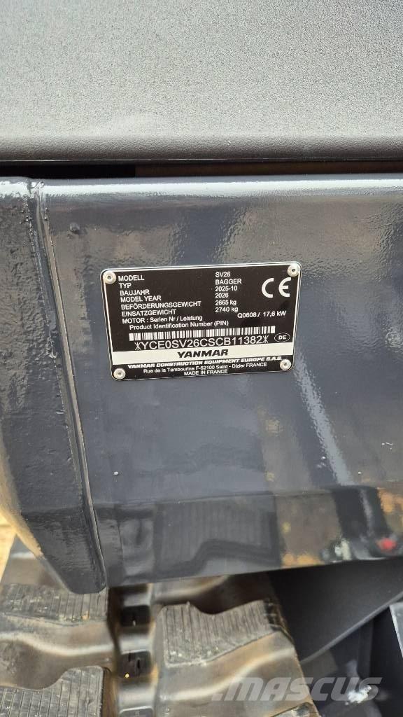 Yanmar SV26 Advance Minigravemaskiner