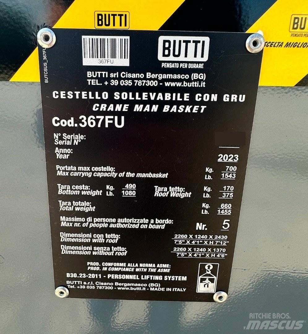 Butti 367FU Krandele og udstyr