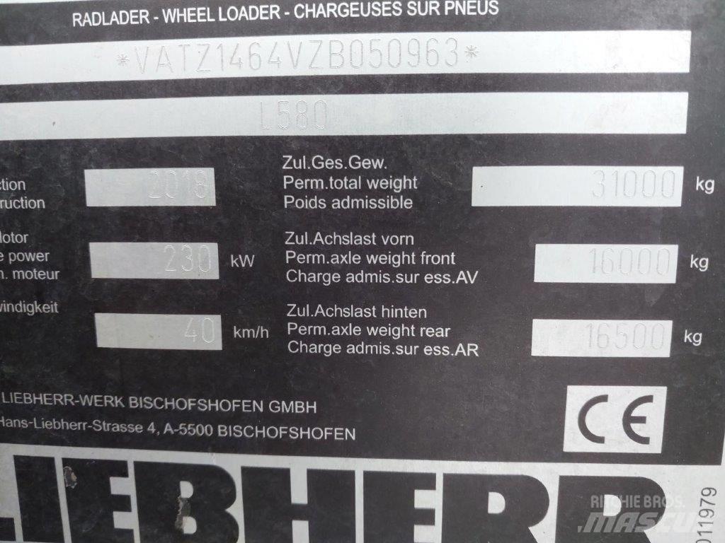 Liebherr L 580 Læssemaskiner på hjul