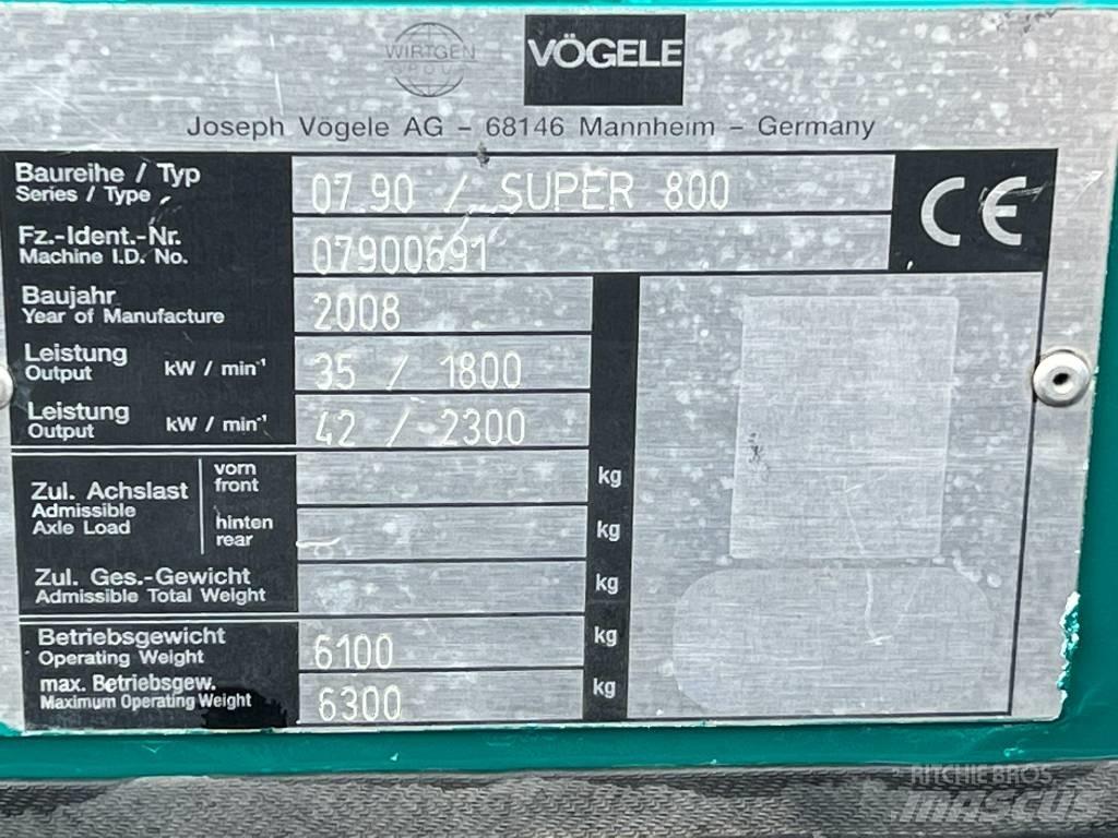 Vögele Super 800 Asfaltudlæggere