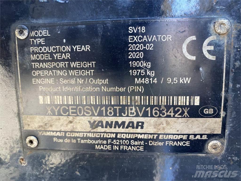 Yanmar SV18 Gravemaskiner på hjul