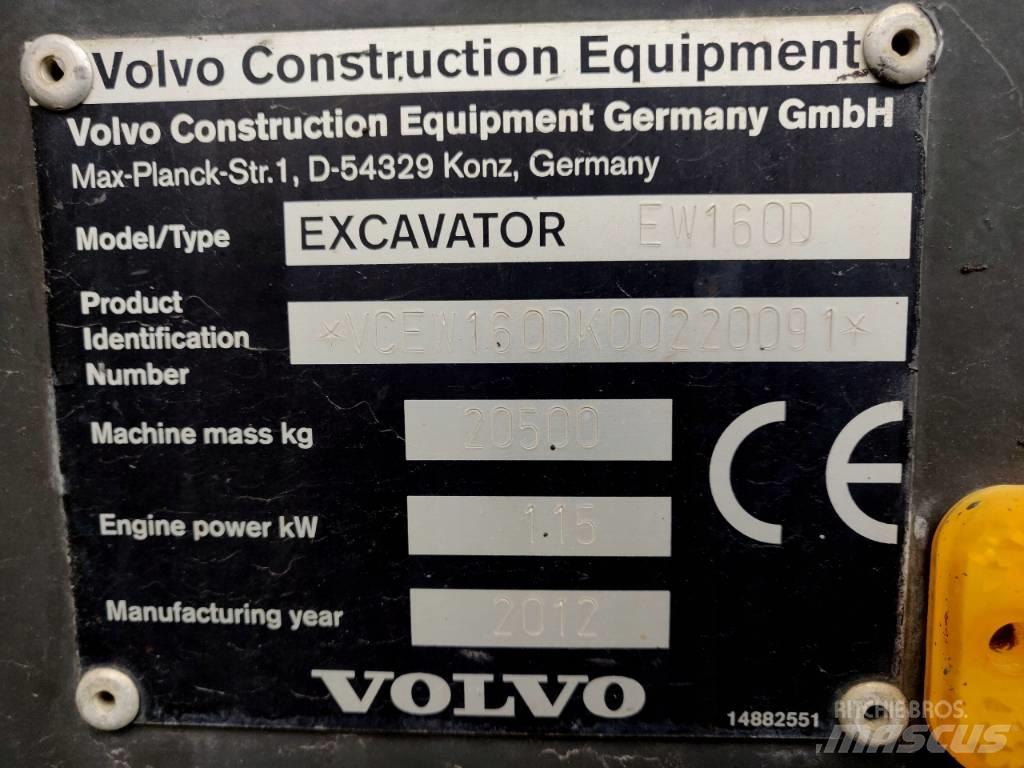 Volvo EW 160 D Gravemaskiner på hjul