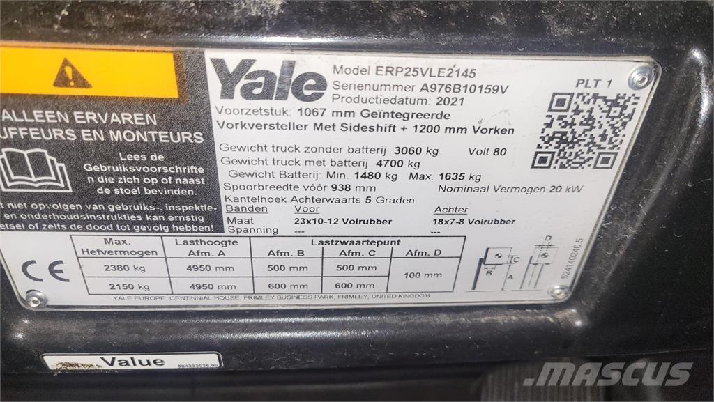 Yale ERP25VL 2021 El gaffeltrucks