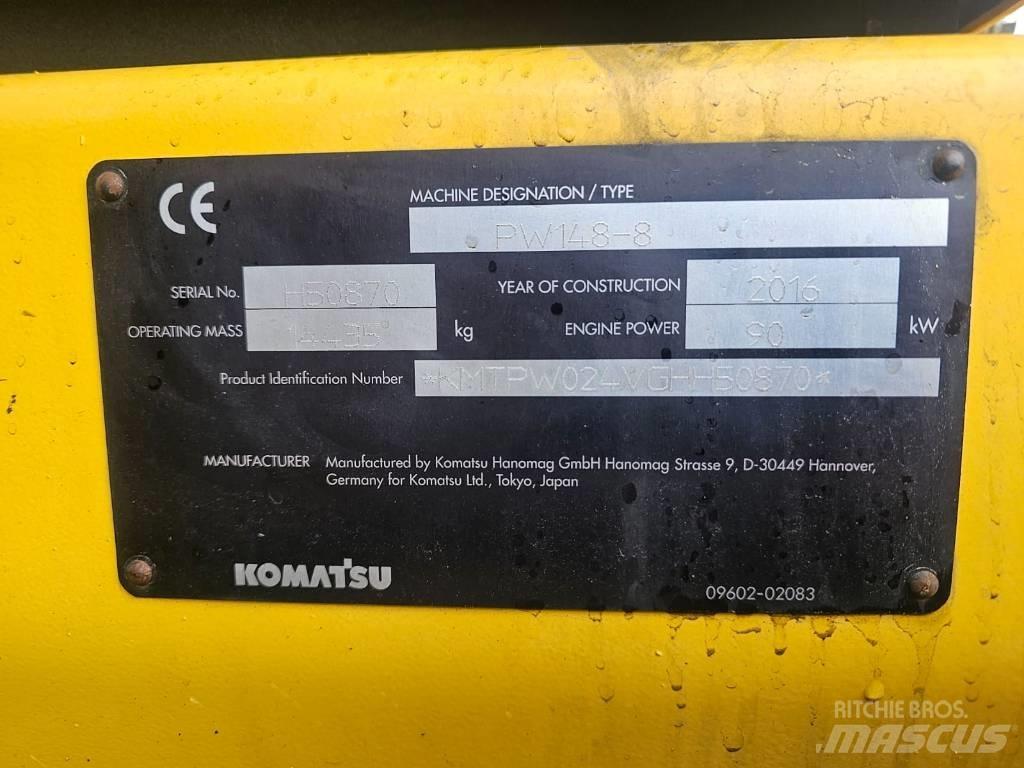 Komatsu PW148-8 Gravemaskiner på hjul