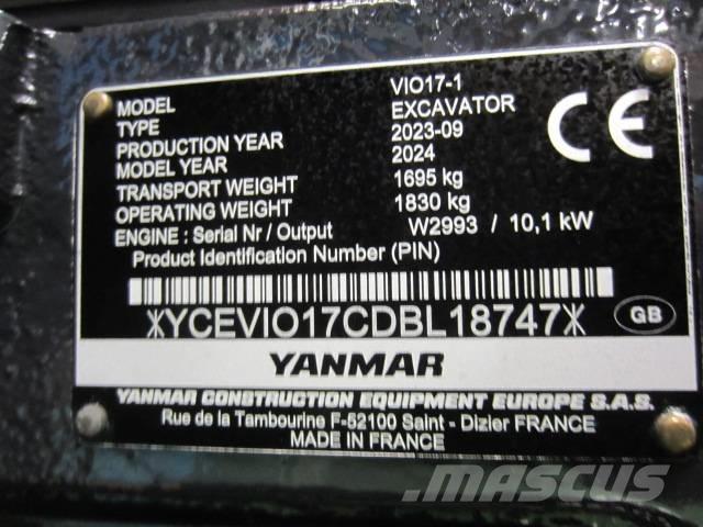 Yanmar Vio 17 Minigravemaskiner