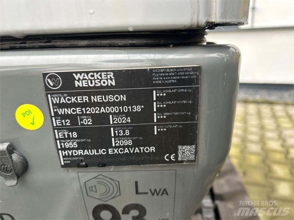Wacker Neuson ET18 Gravemaskiner på larvebånd