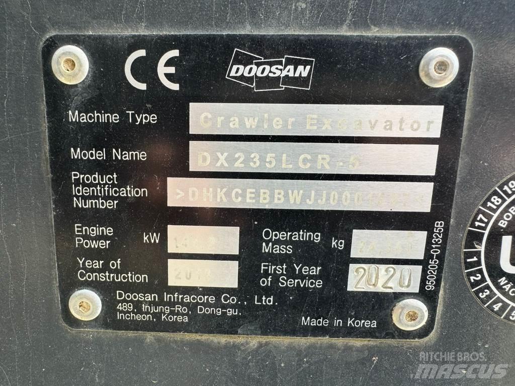 Doosan DX235LCR-5 Gravemaskiner på larvebånd